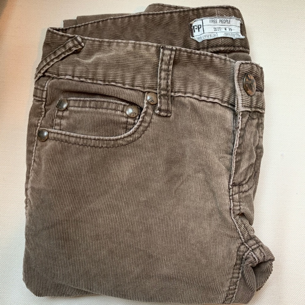 Free People Skinny 5 Pocket Corduroy Pants